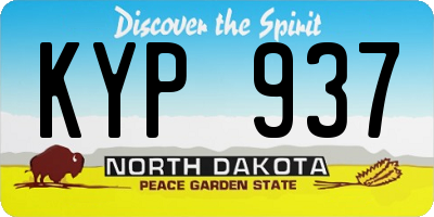 ND license plate KYP937