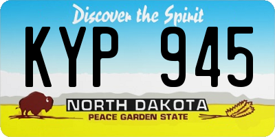 ND license plate KYP945