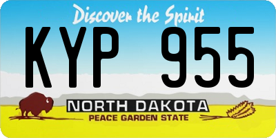 ND license plate KYP955