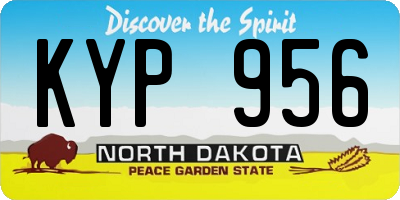 ND license plate KYP956