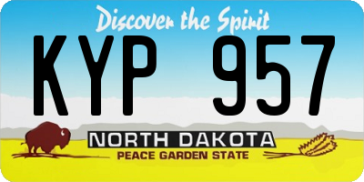 ND license plate KYP957