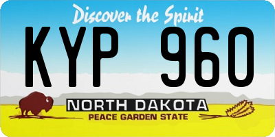 ND license plate KYP960