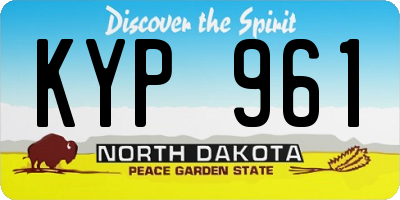 ND license plate KYP961