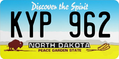 ND license plate KYP962