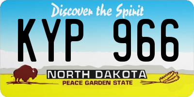 ND license plate KYP966