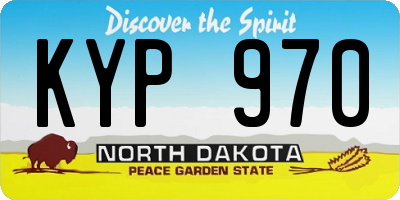 ND license plate KYP970