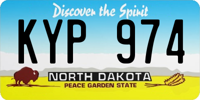 ND license plate KYP974