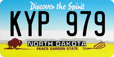 ND license plate KYP979