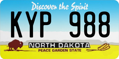 ND license plate KYP988