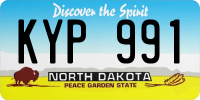 ND license plate KYP991