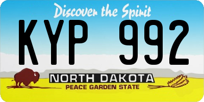 ND license plate KYP992