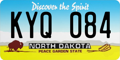 ND license plate KYQ084