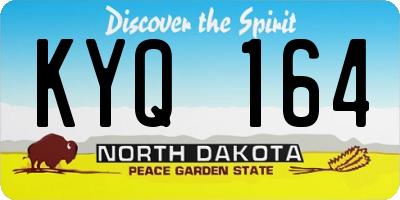 ND license plate KYQ164