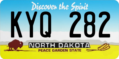 ND license plate KYQ282