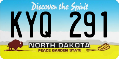 ND license plate KYQ291