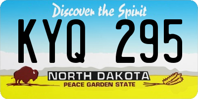 ND license plate KYQ295
