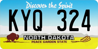 ND license plate KYQ324