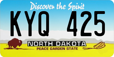 ND license plate KYQ425