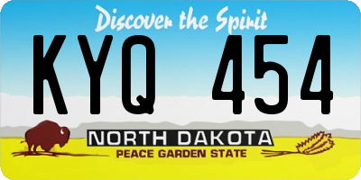 ND license plate KYQ454