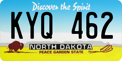 ND license plate KYQ462