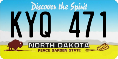 ND license plate KYQ471