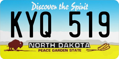 ND license plate KYQ519