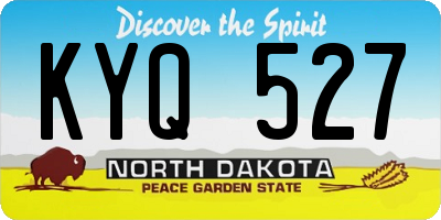 ND license plate KYQ527
