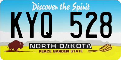 ND license plate KYQ528