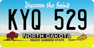 ND license plate KYQ529