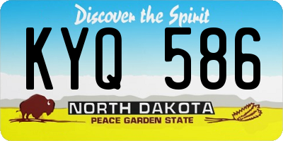 ND license plate KYQ586