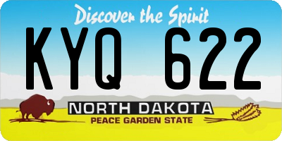 ND license plate KYQ622