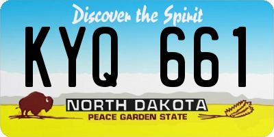 ND license plate KYQ661