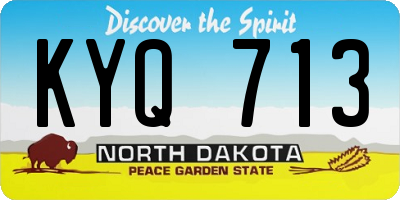 ND license plate KYQ713