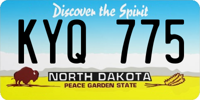 ND license plate KYQ775