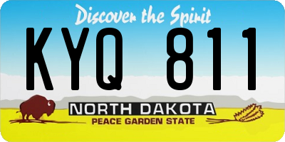 ND license plate KYQ811