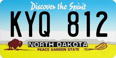 ND license plate KYQ812