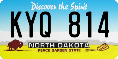 ND license plate KYQ814