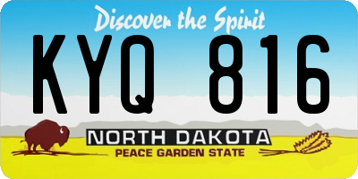 ND license plate KYQ816