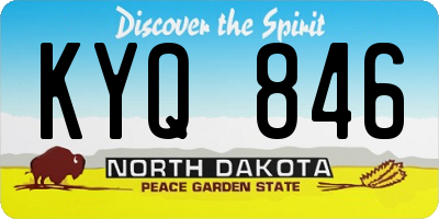 ND license plate KYQ846