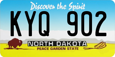 ND license plate KYQ902
