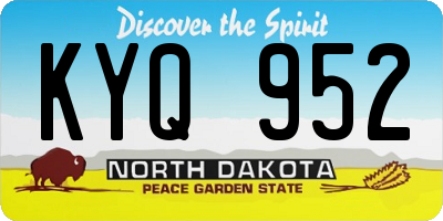 ND license plate KYQ952