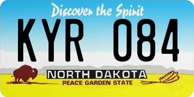 ND license plate KYR084