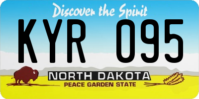 ND license plate KYR095