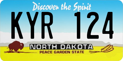 ND license plate KYR124