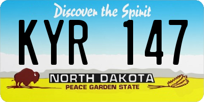 ND license plate KYR147
