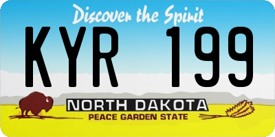 ND license plate KYR199