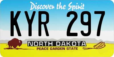 ND license plate KYR297