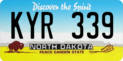 ND license plate KYR339