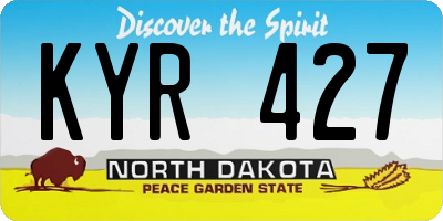 ND license plate KYR427