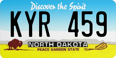 ND license plate KYR459